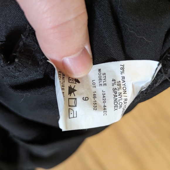 Eclipse Black Button-Front Pants – US 8 - Picture 3 of 5